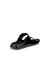 Women's ECCO® Cozmo Leather Two Strap Sandal - Black - Back