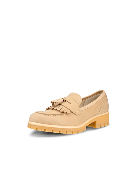 ECCO Women's Modtray Chunky Leather Loafers - Beige - Main