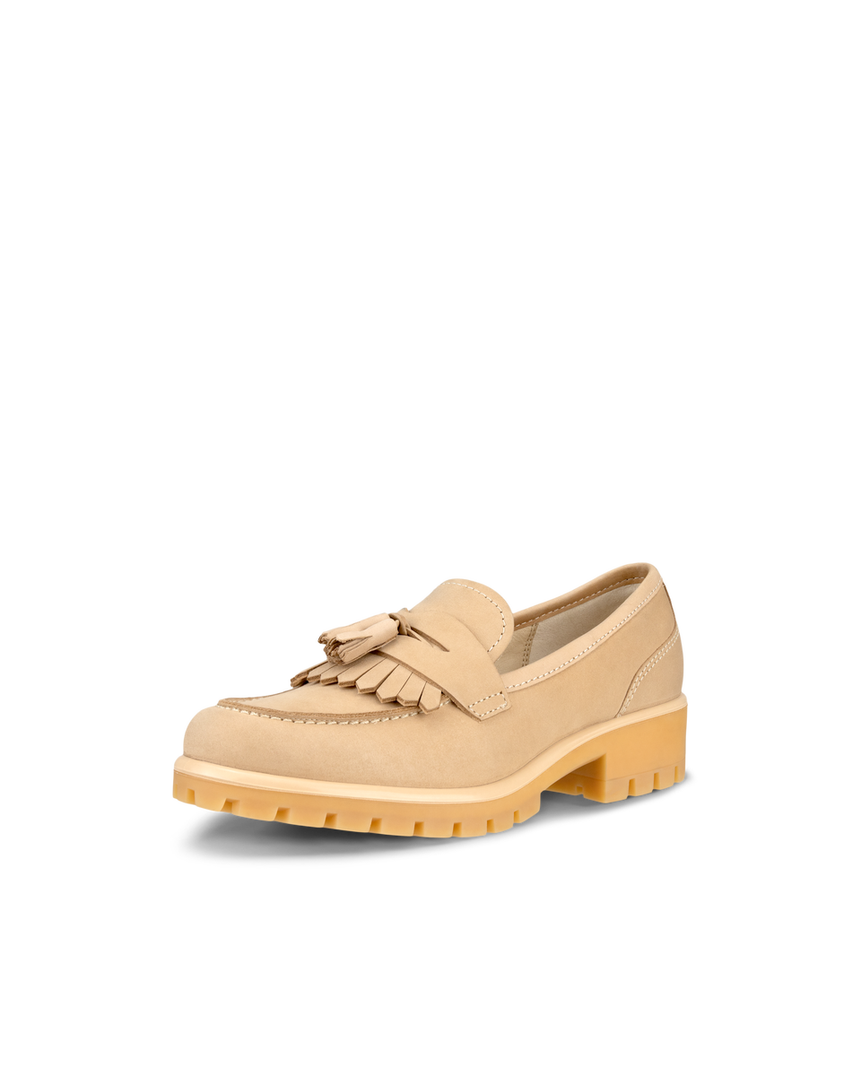 ECCO Women's Modtray Chunky Leather Loafers - Beige - Main