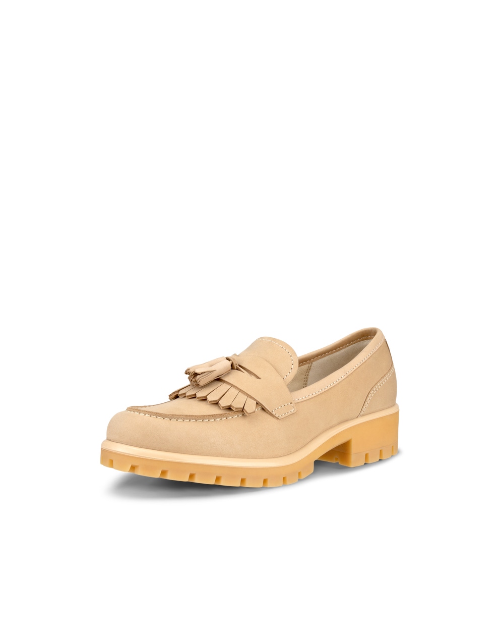 Women's ECCO® Modtray Nubuck Loafer - Beige - Main