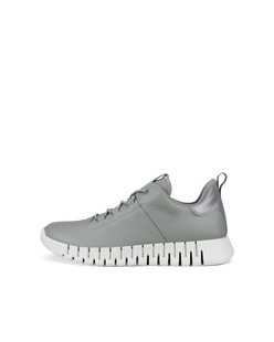 Men's ECCO® Gruuv Nubuck Sneaker - Grey - Outside