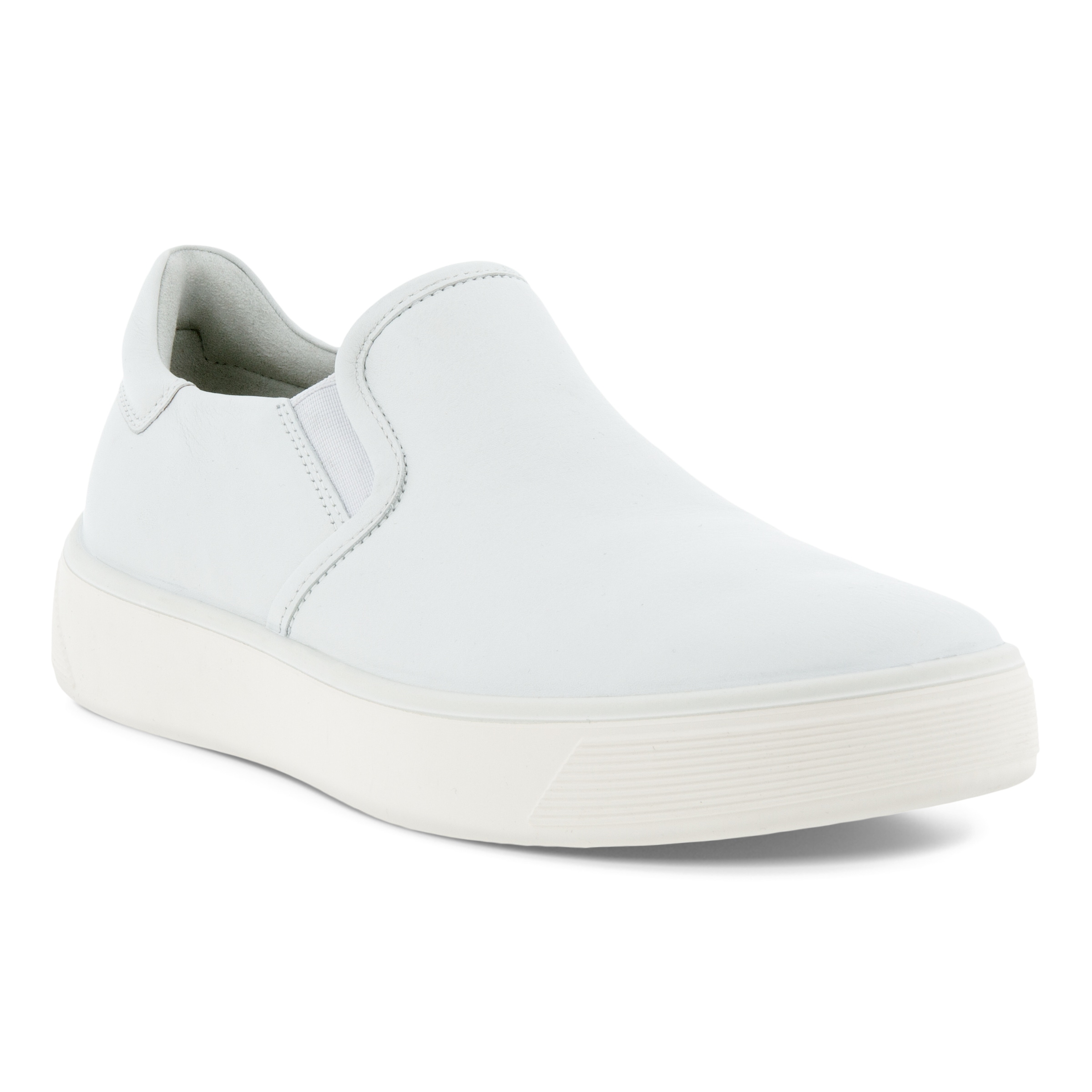 ECCO Street Tray ウィメンズ レザースリッポンスニーカー - White - Main