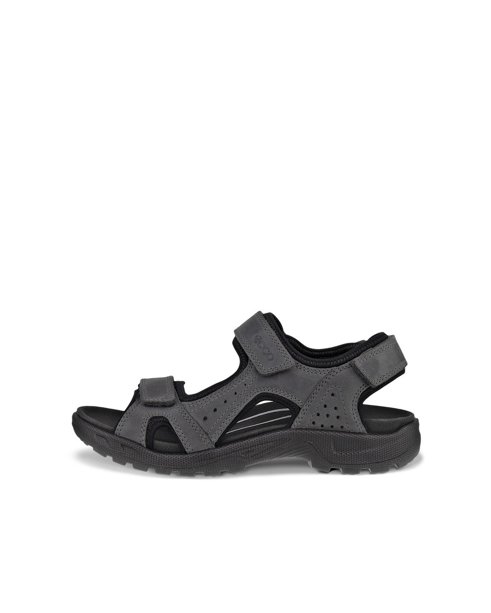 Men's ECCO® Onroads Nubuck Walking Sandal - Grey - Outside