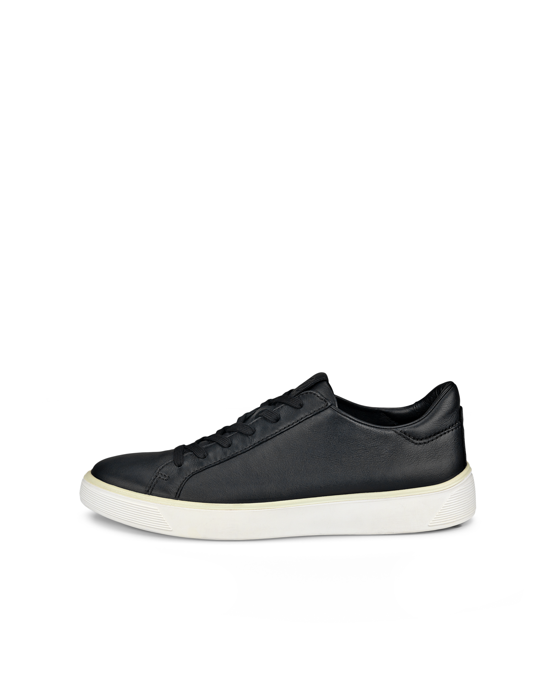Men's ECCO® Street Tray Leather Sneaker | Black