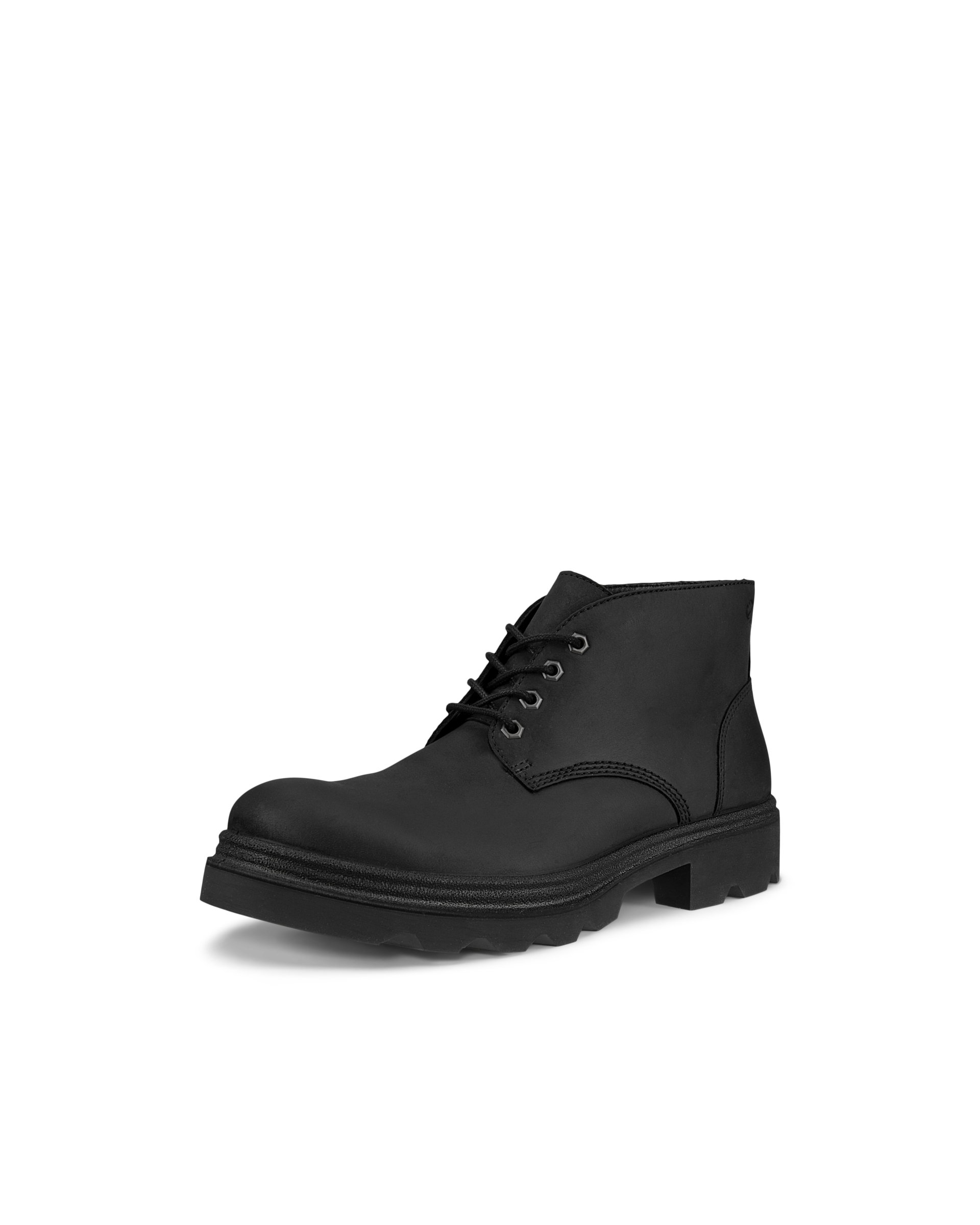 ECCO® Grainer bottines chukka en cuir pour homme - Noir - Main