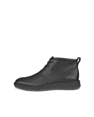 ECCO Men's ST. 1 Hybrid Waterproof Chukka Boot - Black - Outside