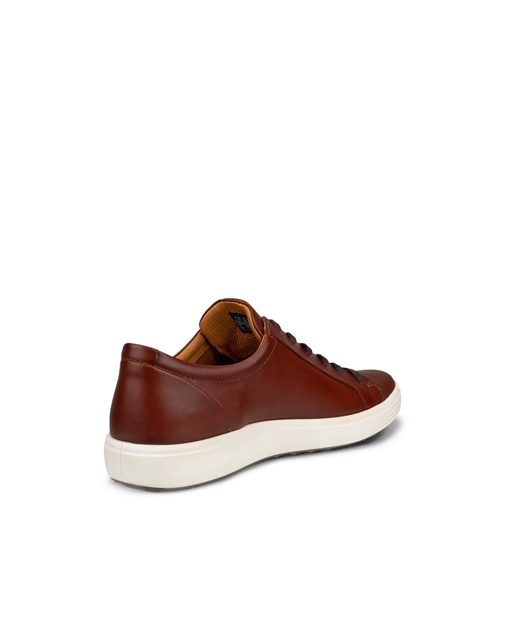 Men's ECCO® Soft 7 Leather Sneaker - Brown - Back