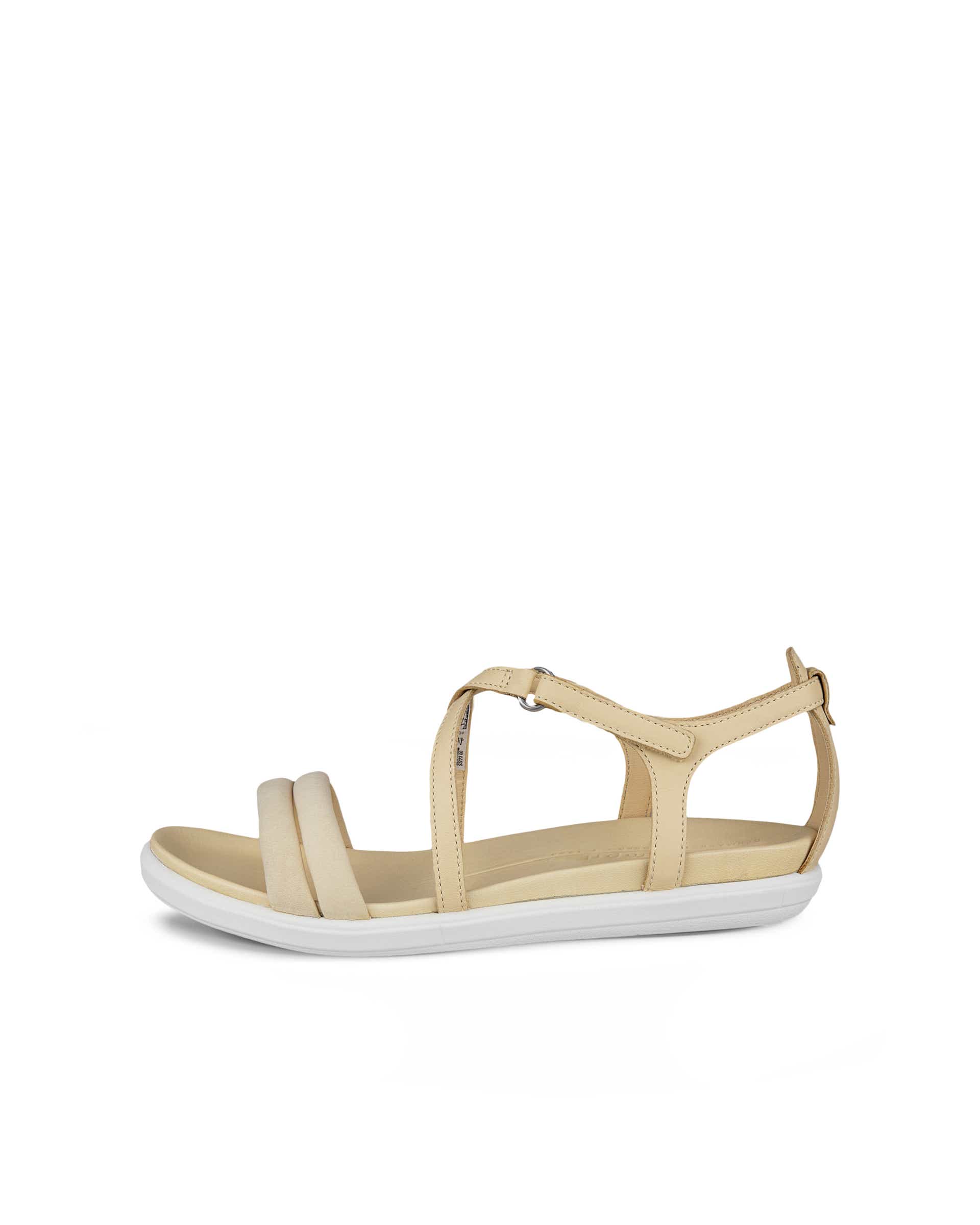 ECCO Simpil Sandal ウィメンズ レザーフラットサンダル - イエロー - Outside