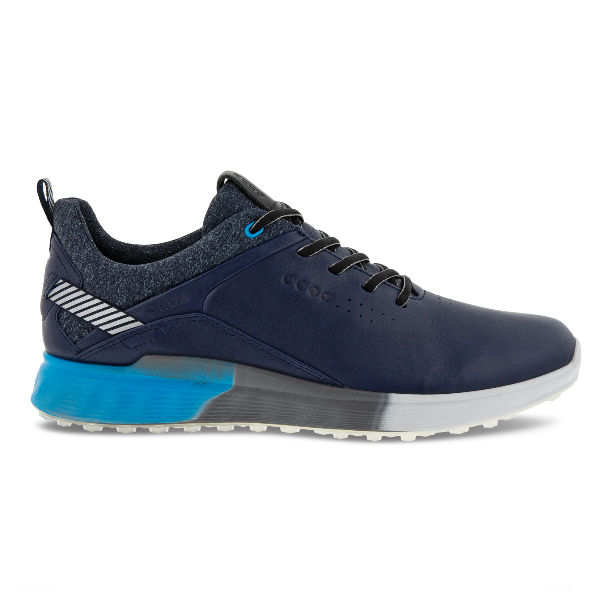 Zapatos golf de piel Gore-Tex ECCO® Golf S-Three para hombre - Azul - Outside