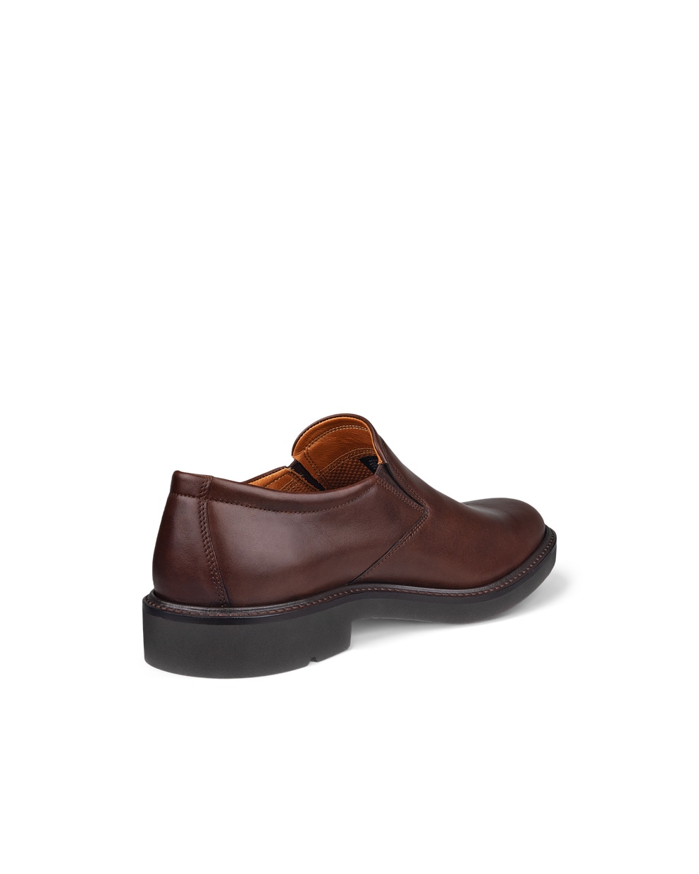 Men's ECCO® Metropole London Leather Slip-On Dress Shoe - Brown - Back