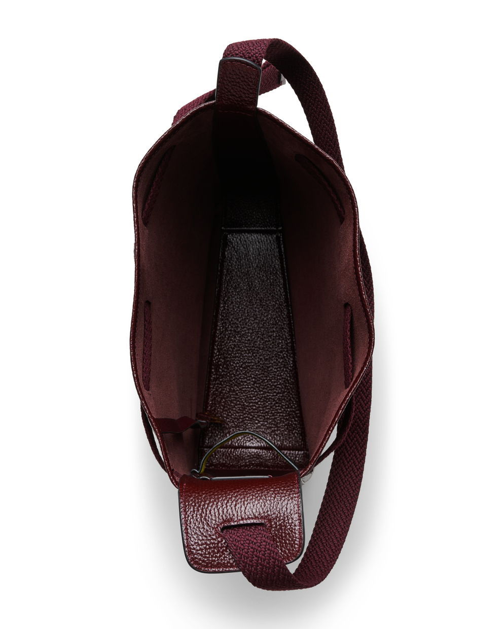 ECCO® Sail Medium Shine Pebbled Leather Hobo Bag - Red - Birdeye