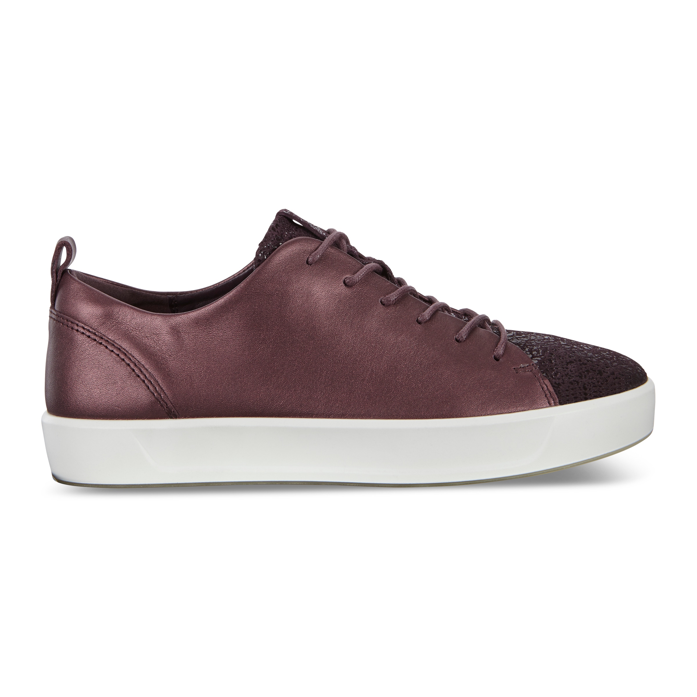 ECCO Womens Soft 8 Sneaker Lace II - Red - Outside