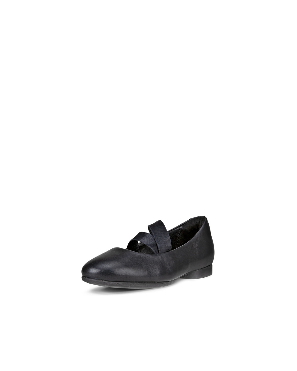 Kids' ECCO® Anine Leather Ballerina - Black - Main