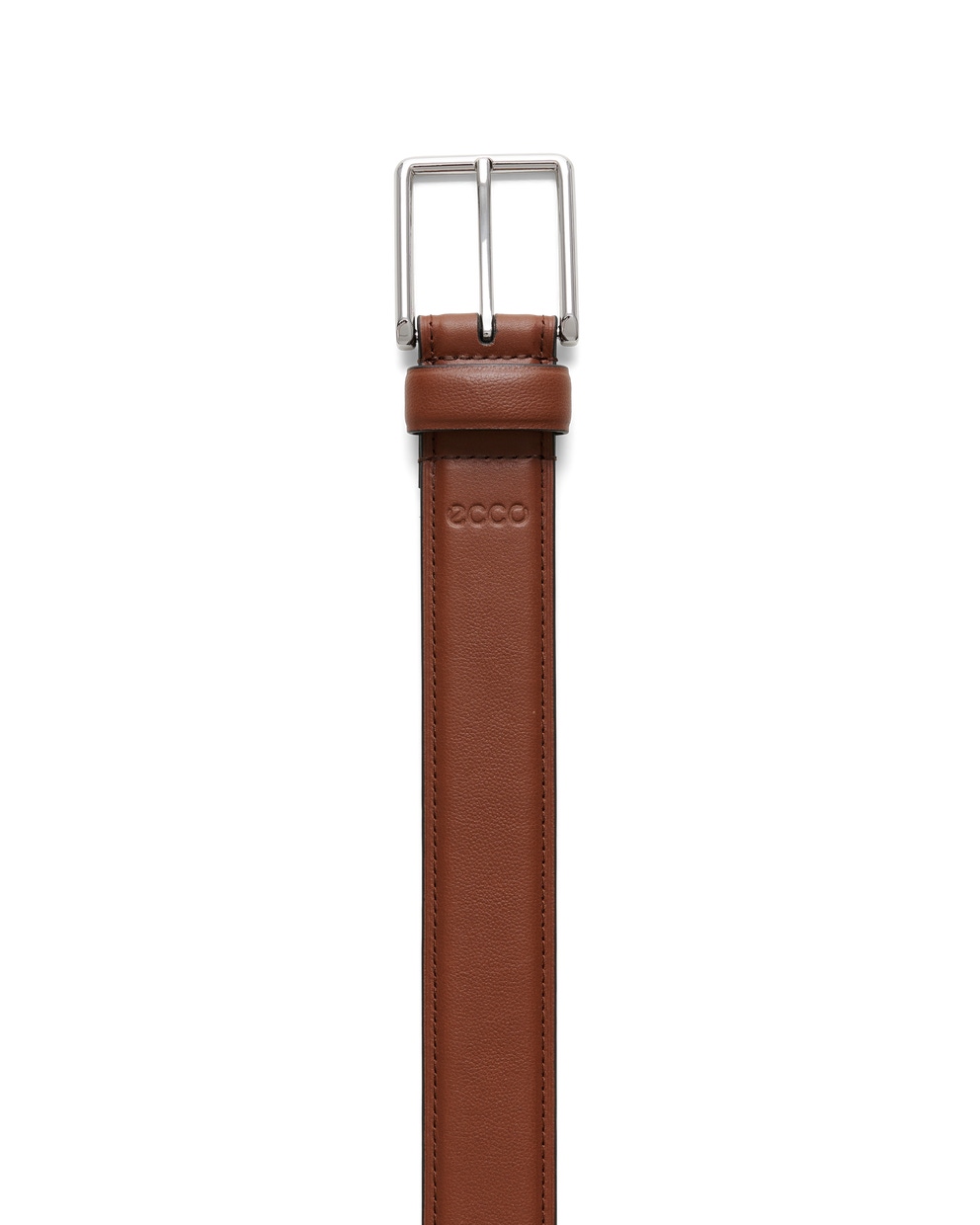 Men's ECCO® Formal Leather Belt - Brown - Detail-1