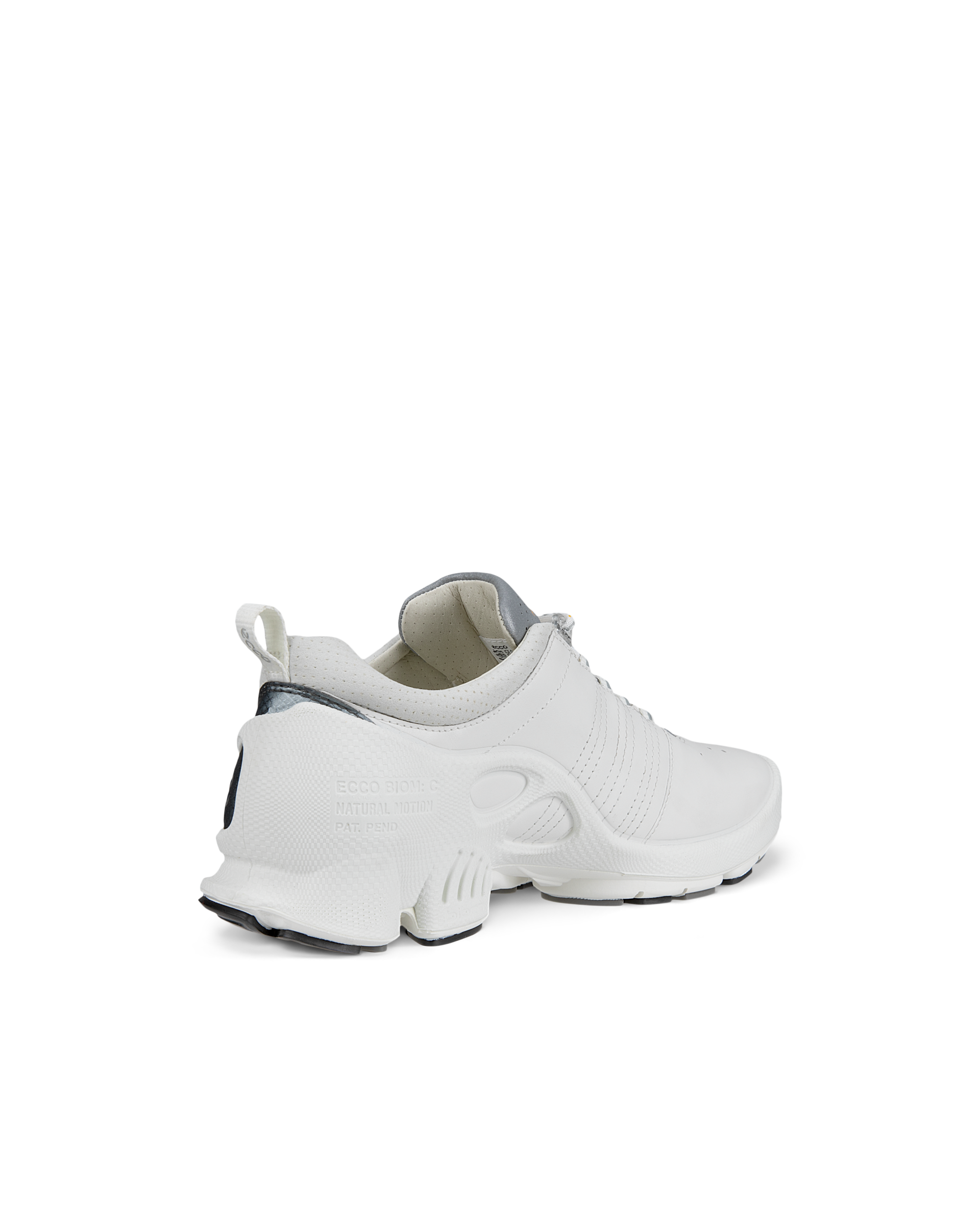 Women's ECCO® Biom C Low Leather Outdoor Sneaker - White - Back