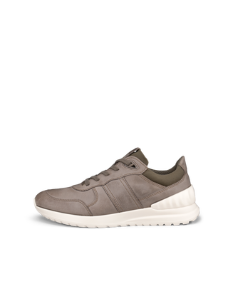 Men's ECCO® Astir Lite Leather Sneaker - Grey - Outside