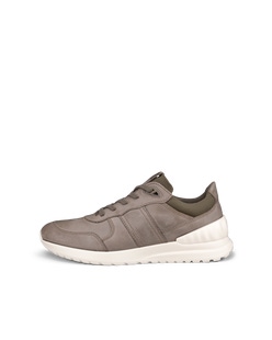 Men's ECCO® Astir Lite Leather Sneaker - Grey - Outside