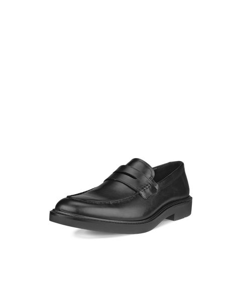 Men's ECCO® Metropole London Leather Moc-Toe Shoe - Black - Main