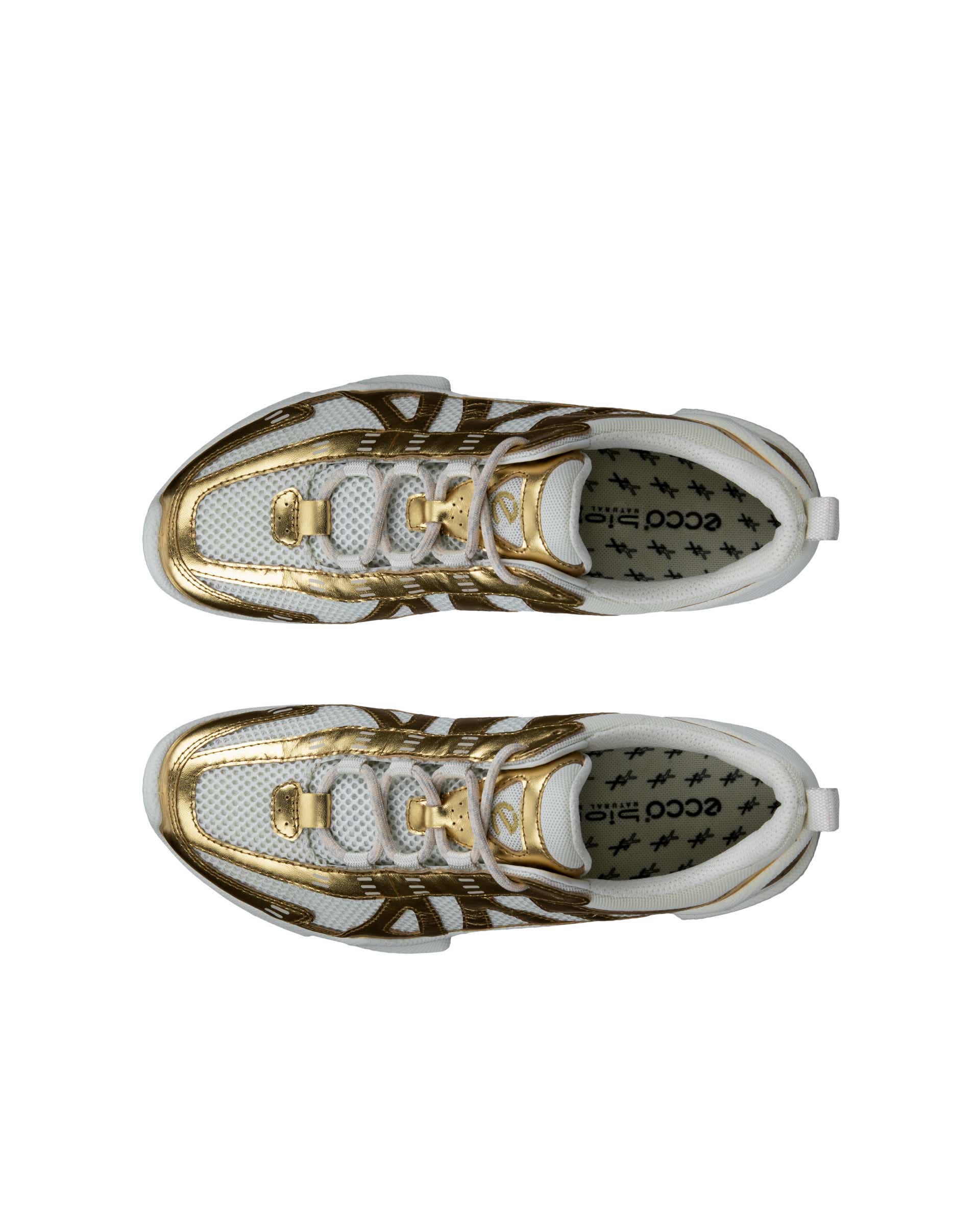 Women's ECCO® Biom C-Trail Leather Outdoor Sneaker - Yellow - Top left pair