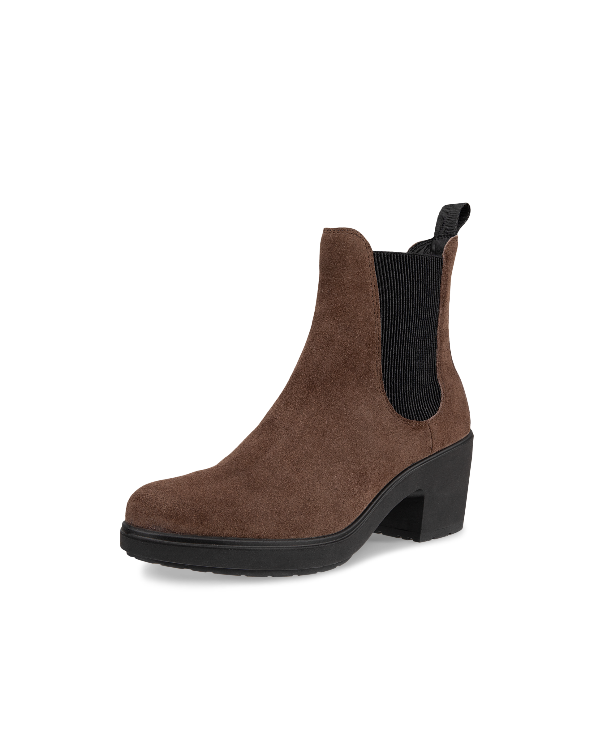 ECCO® Metropole Zurich botte Chelsea en daim pour femme - Brun - Main