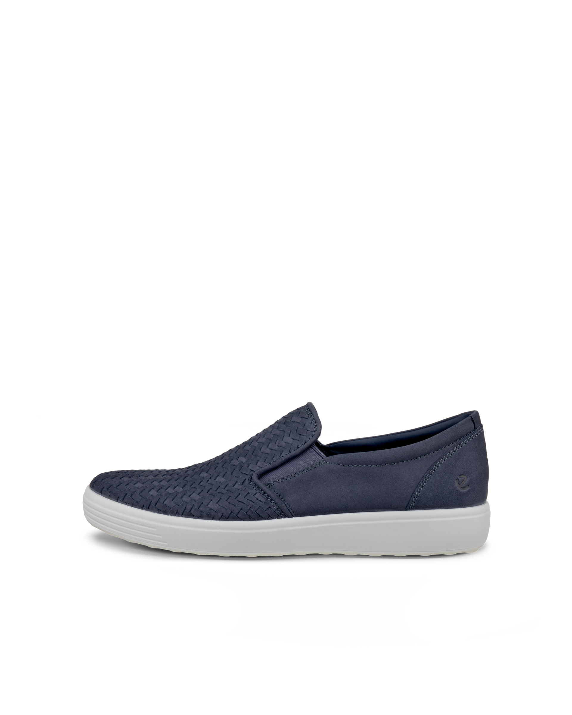 ECCO® Soft 7 baskets en nubuck pour homme - Bleu - Outside