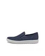 Men's ECCO® Soft 7 Nubuck Sneaker - Blue - Outside