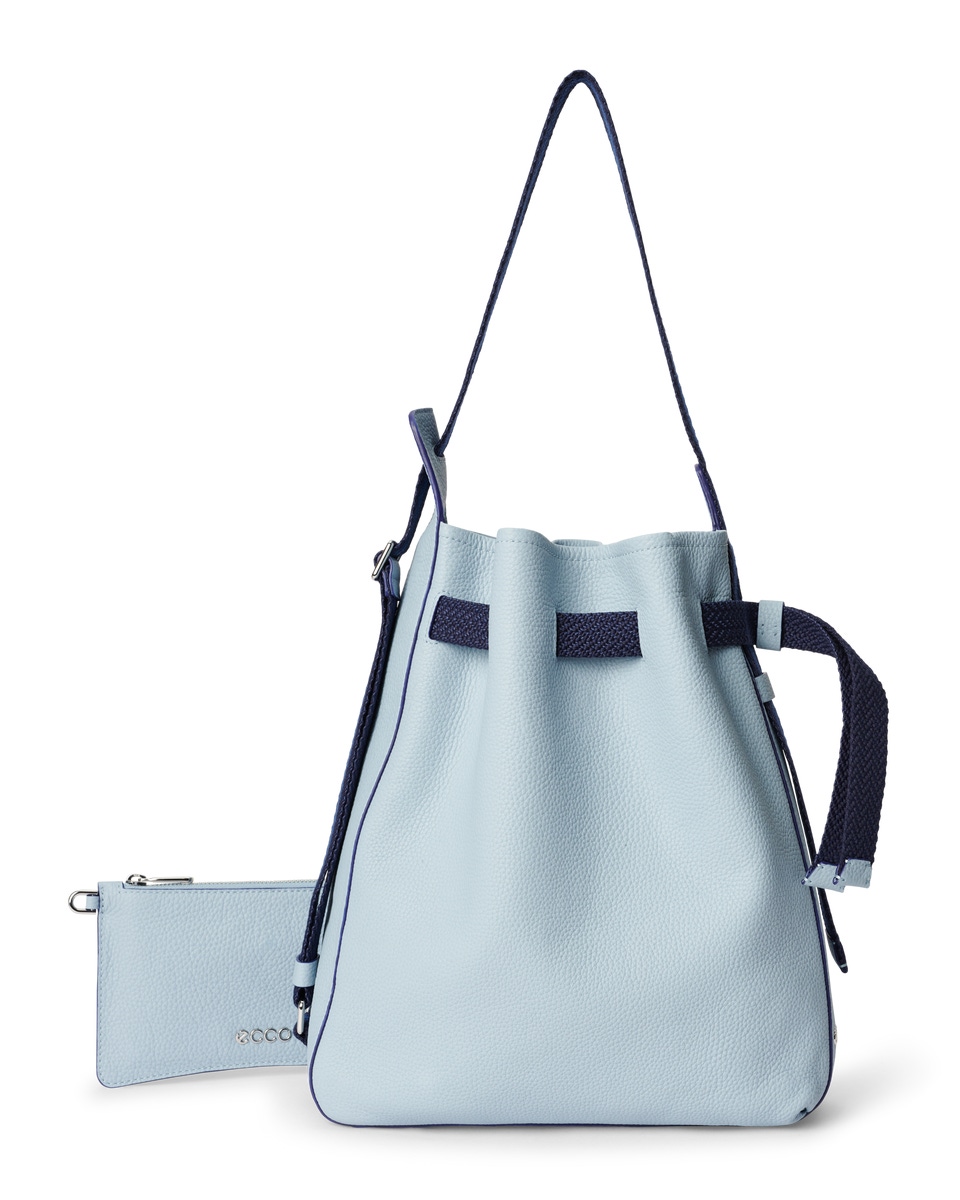 Blue leather hobo bag online