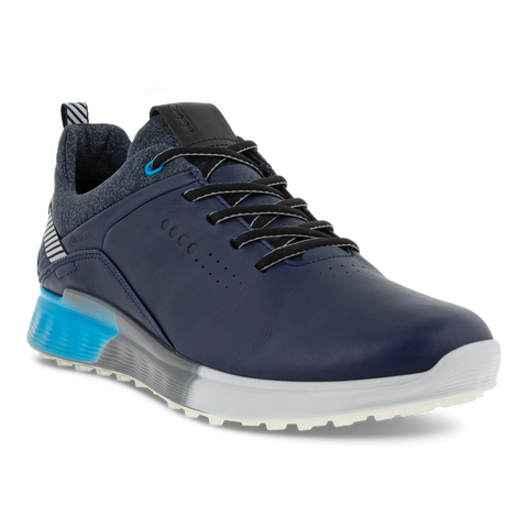 Men's ECCO® Golf S-Three Leather Gore-Tex Shoe | Blue