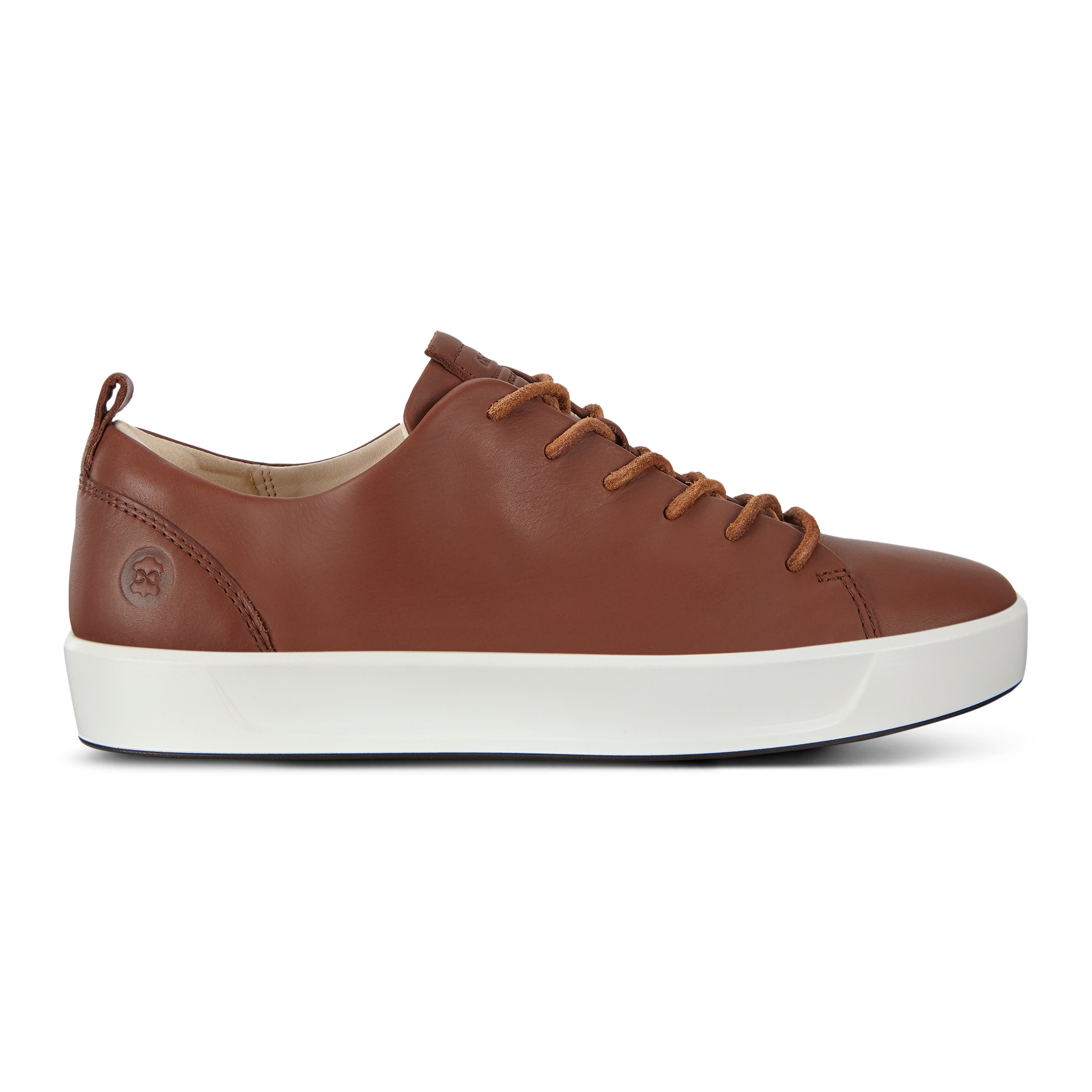 ECCO Soft 8 Women's Leather Lace-up Sneakers - Brown - Outside