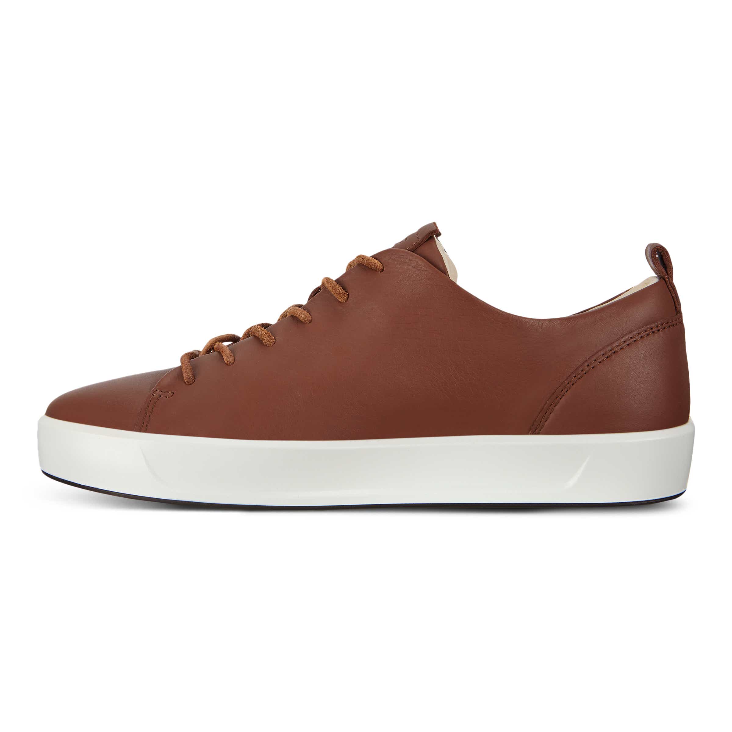 ECCO Soft 8 Women's Leather Lace-up Sneakers - Brown - Inside