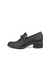 Women's ECCO® Sculpted LX 35 Leather Block-Heeled Loafer - Black - Outside