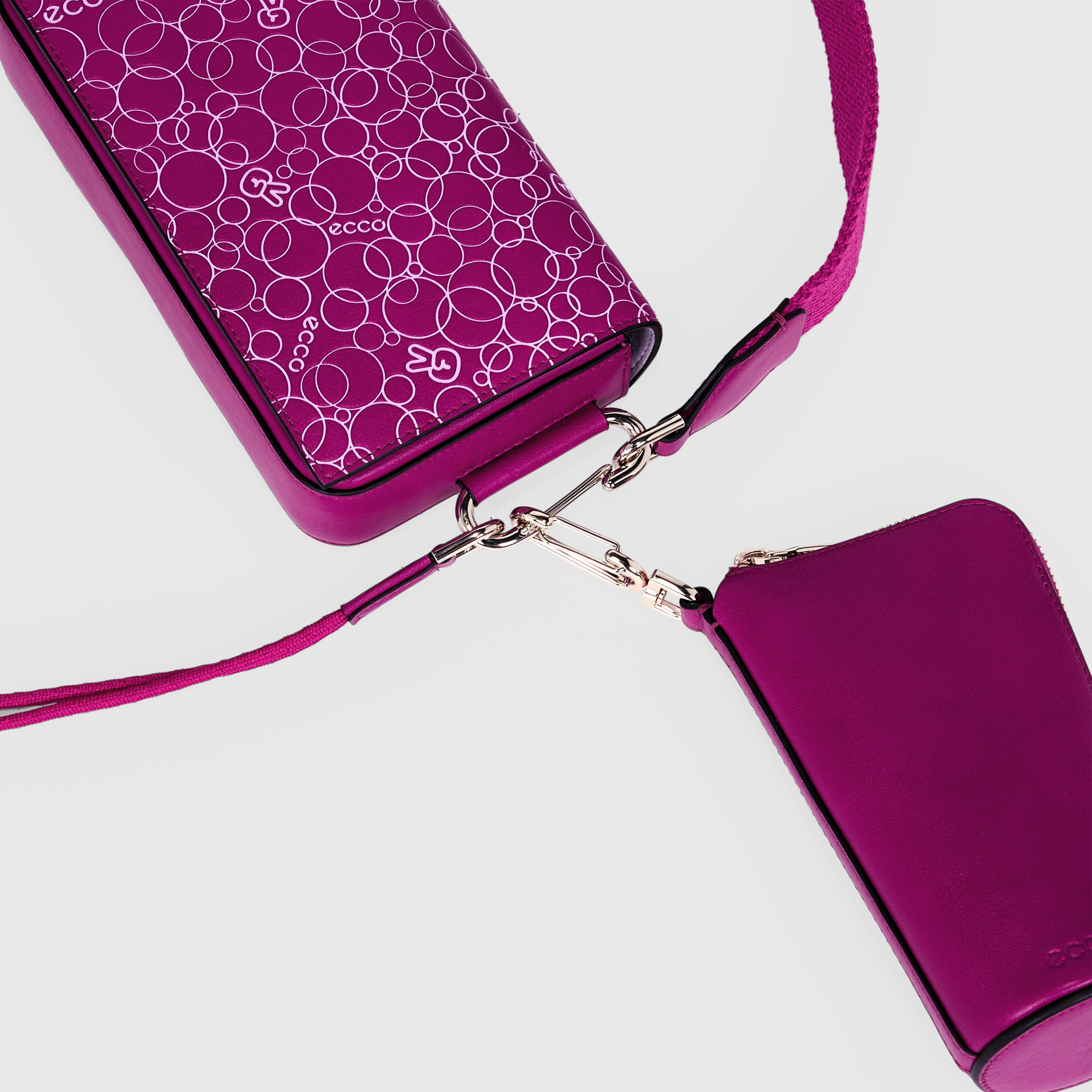 ECCO® Peace pochette téléphone cuir - Violet - Detail-2