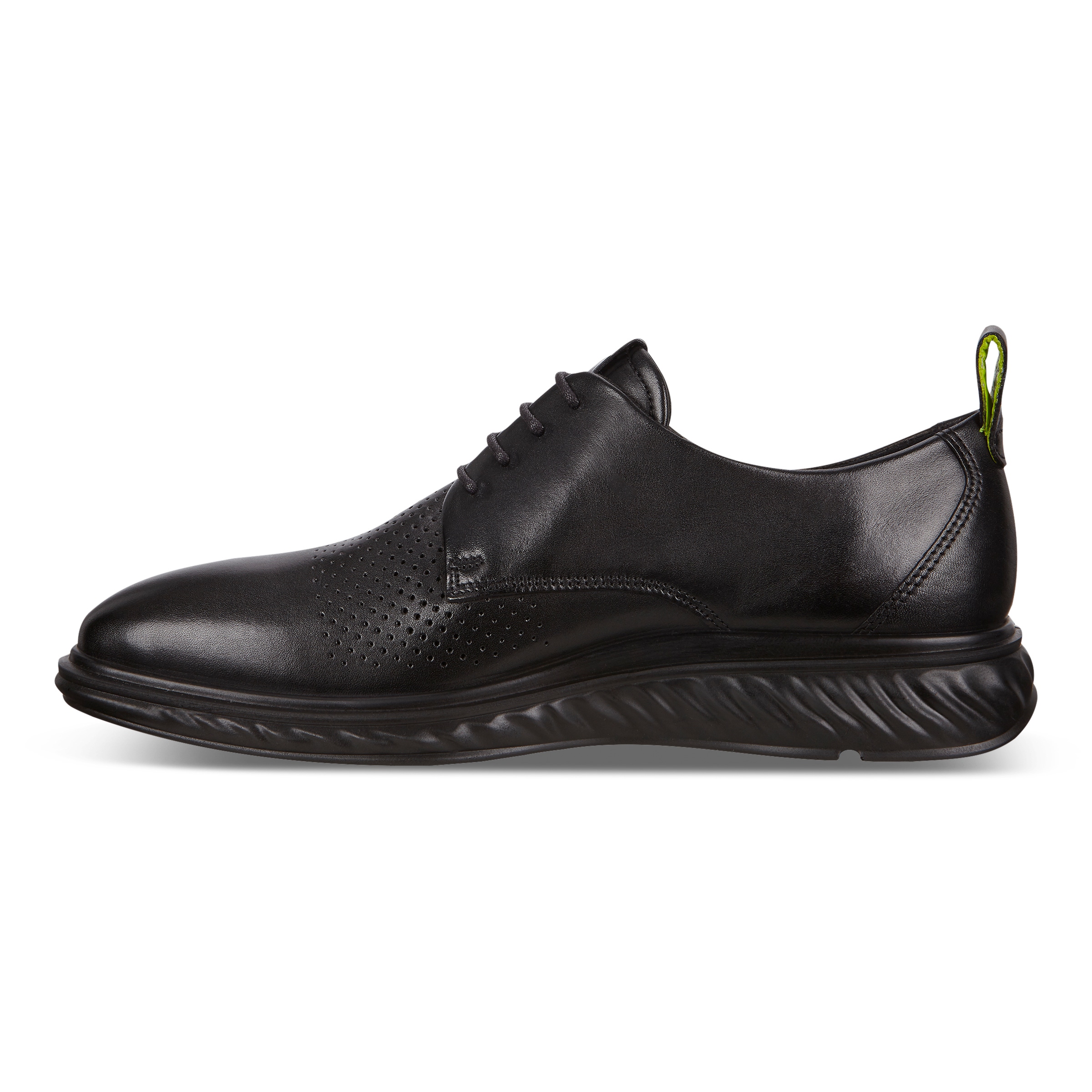 ECCO ST.1 Hybrid Lite メンズ レザーダービーシューズ - Black - Inside