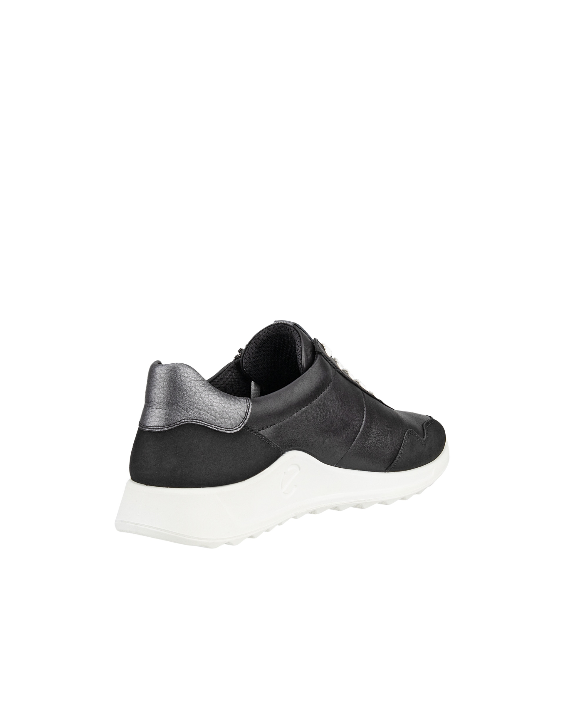 Women's ECCO® Flexure Runner Leather Sneaker - Black - Back