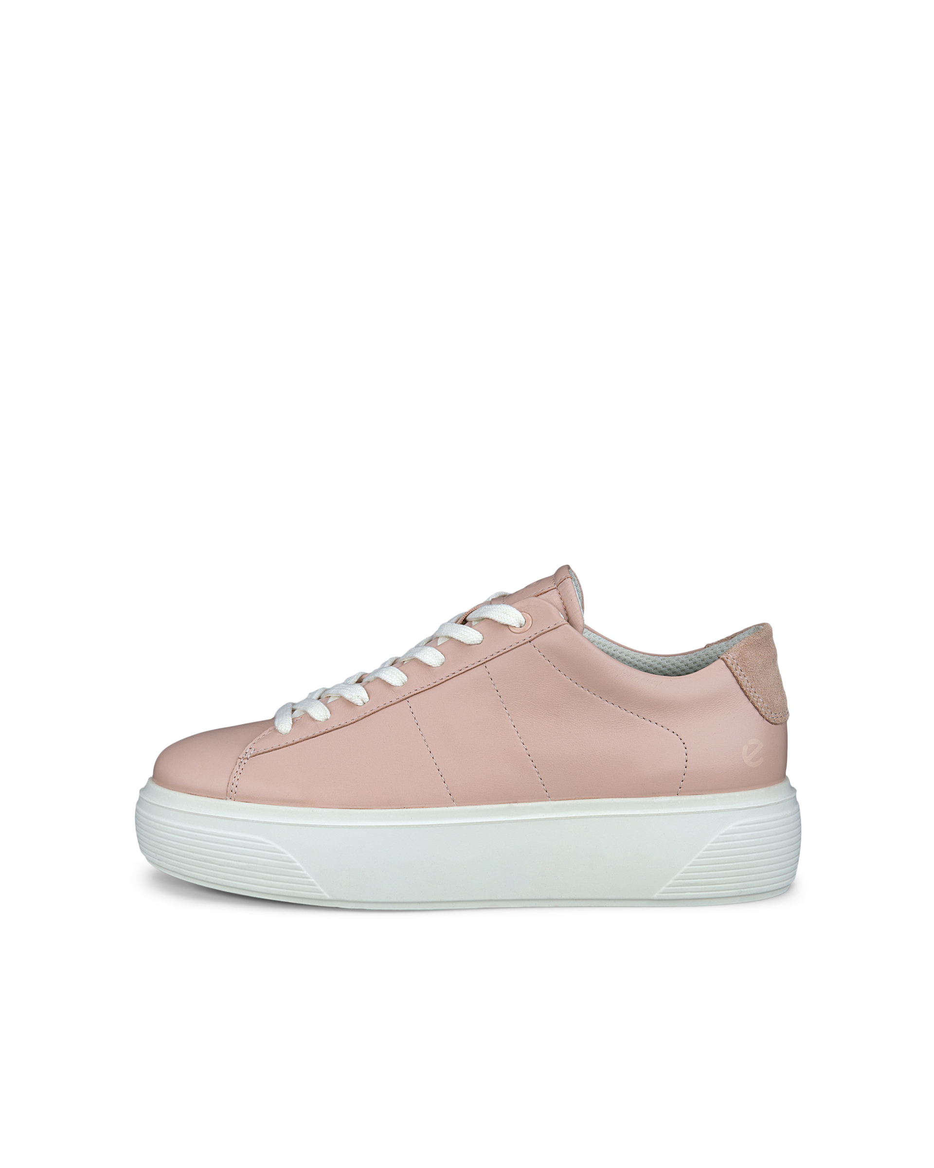 Women's ECCO® Street Platform Leather Sneaker - Pink - Outside