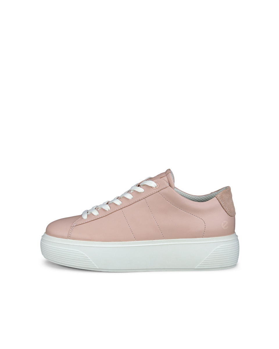 Zapatillas de piel ECCO Street Platform para mujer Rosa