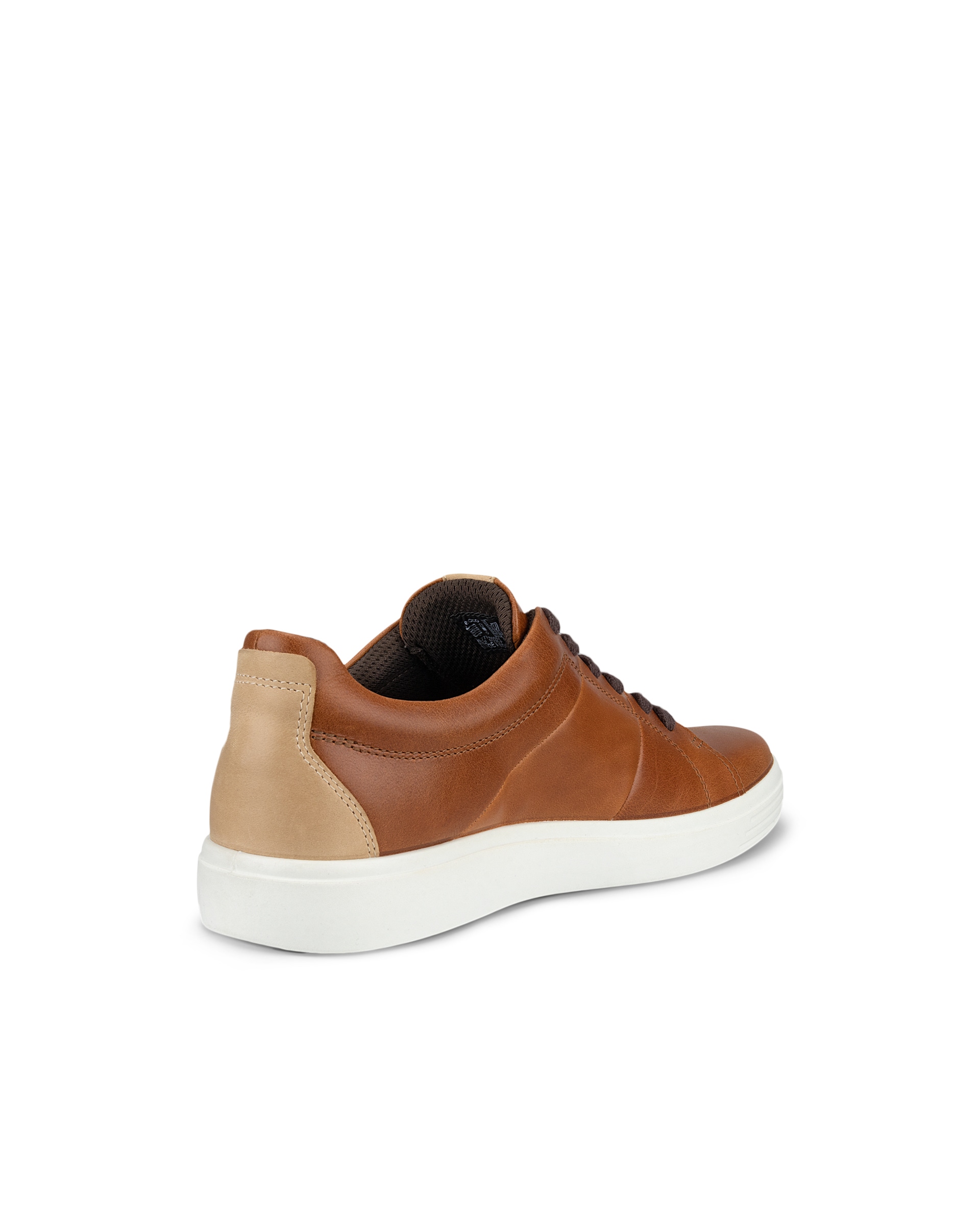 Men's ECCO® Soft Classic Leather Sneaker - Brown - Back