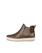 Women's ECCO® Soft 7 Leather Chelsea Boot - Brown - Outside