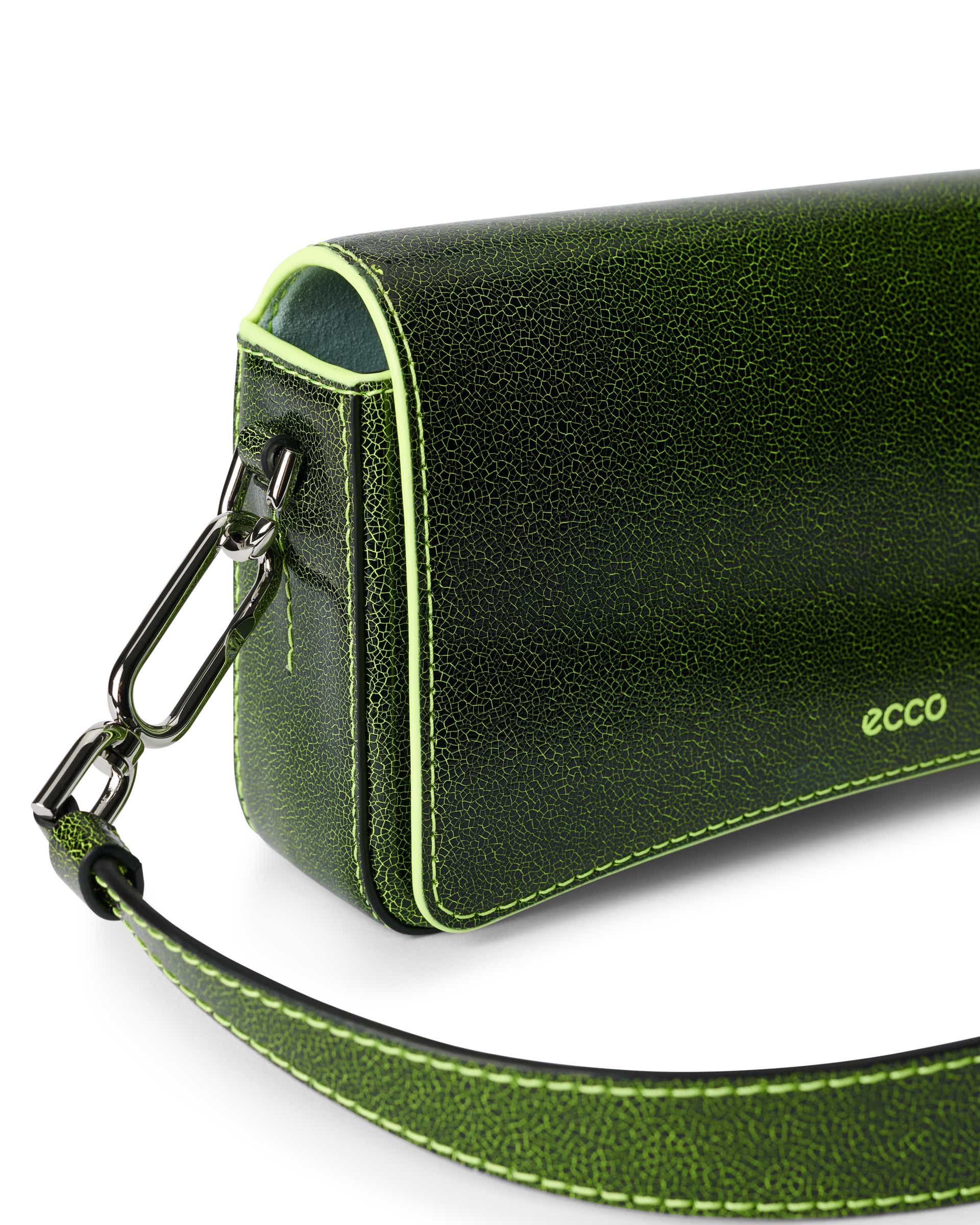 ECCO Pinch Small Cracked レザーショルダーバッグ - 緑 - Detail-1