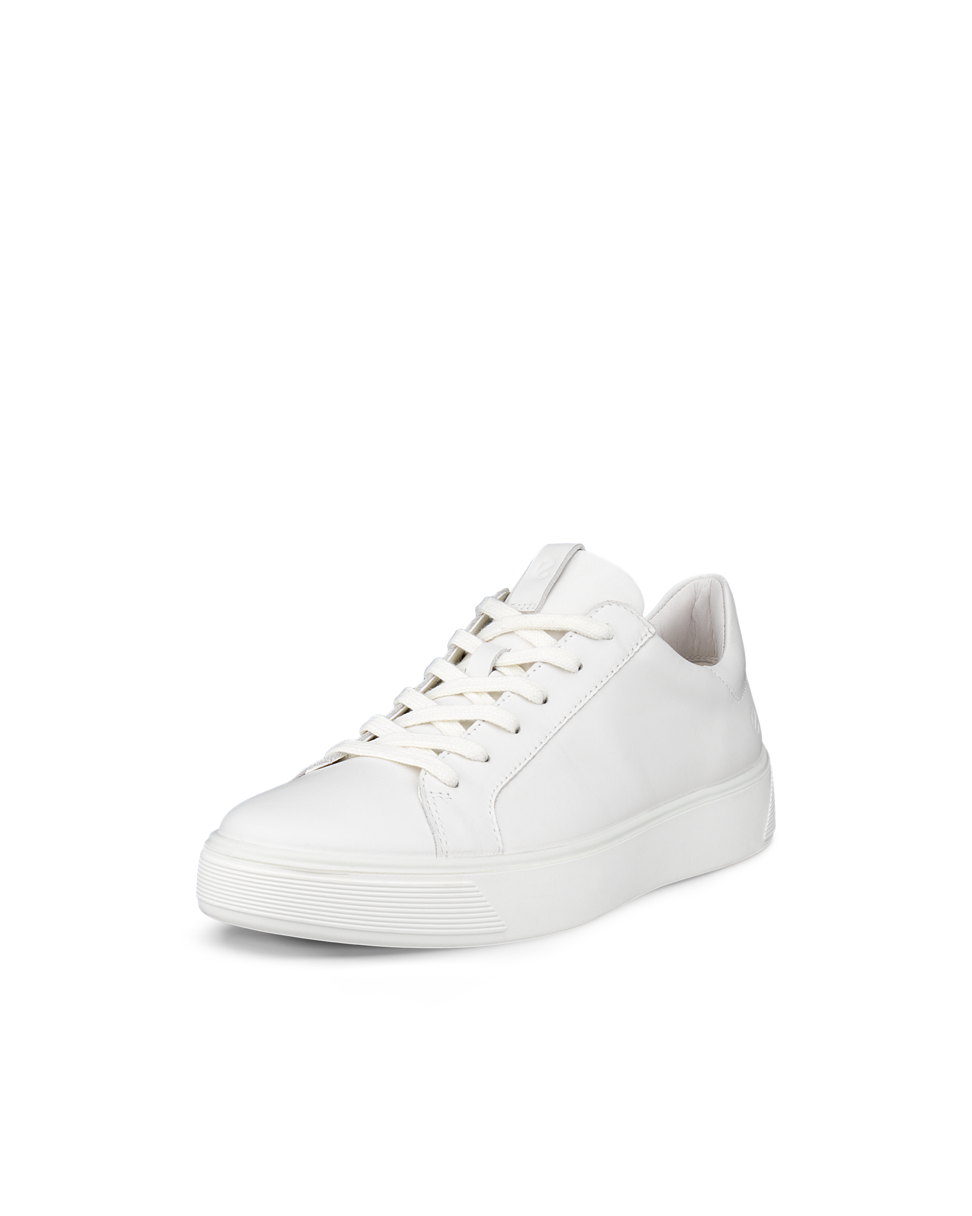 Women's ECCO® Street Tray Leather Sneaker - White - Main