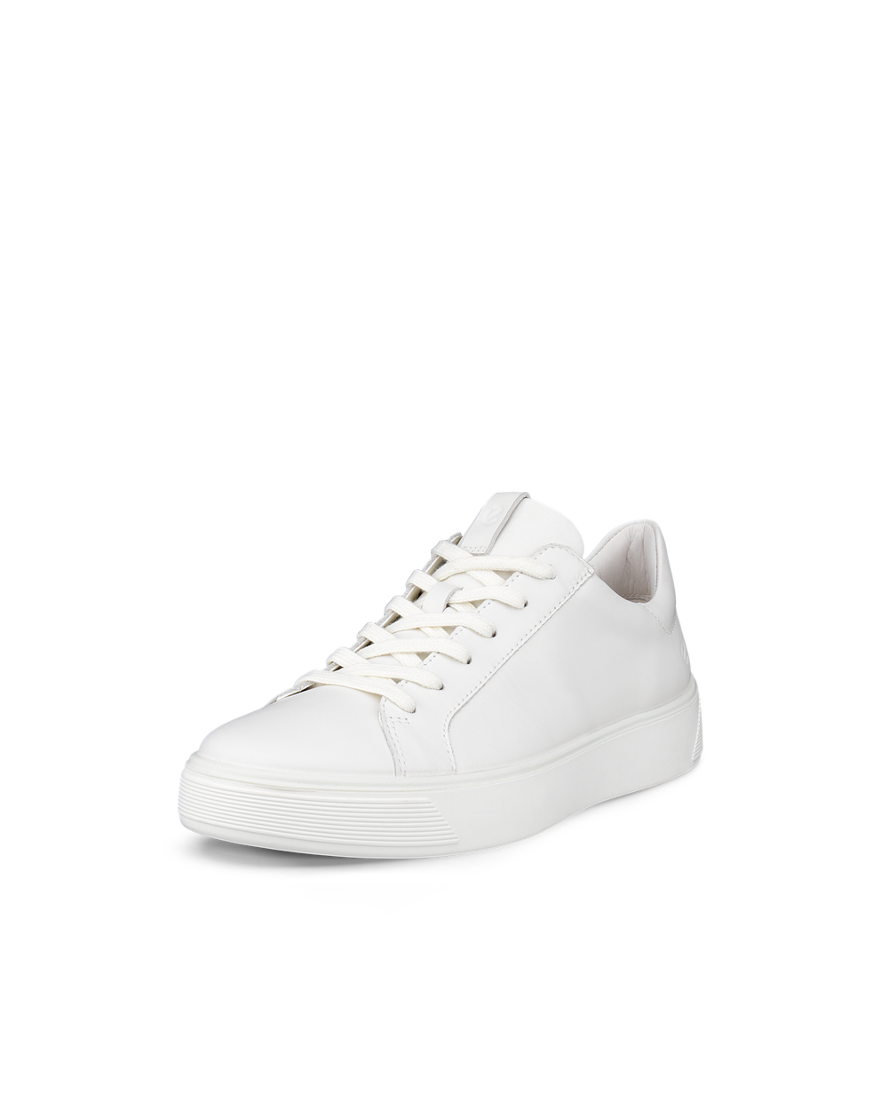 Women's ECCO® Street Tray Leather Sneaker - White - Main