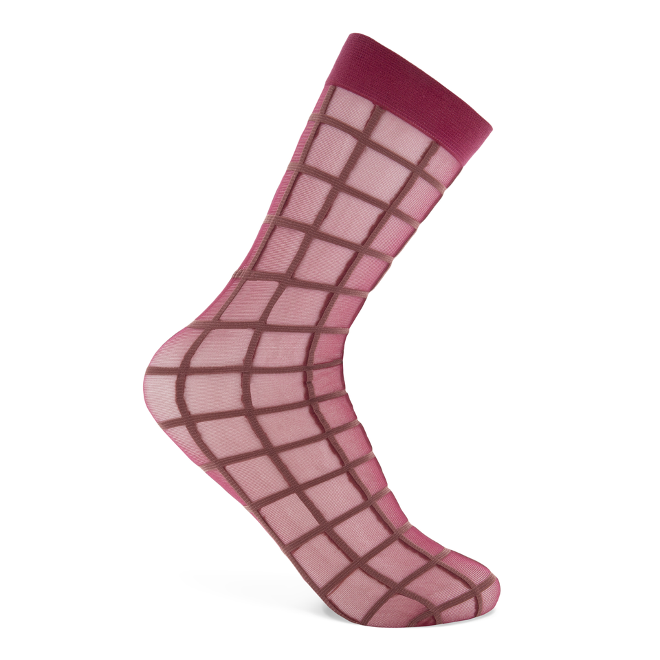ECCO Women's Sheer Socks - Pink - Detail-1
