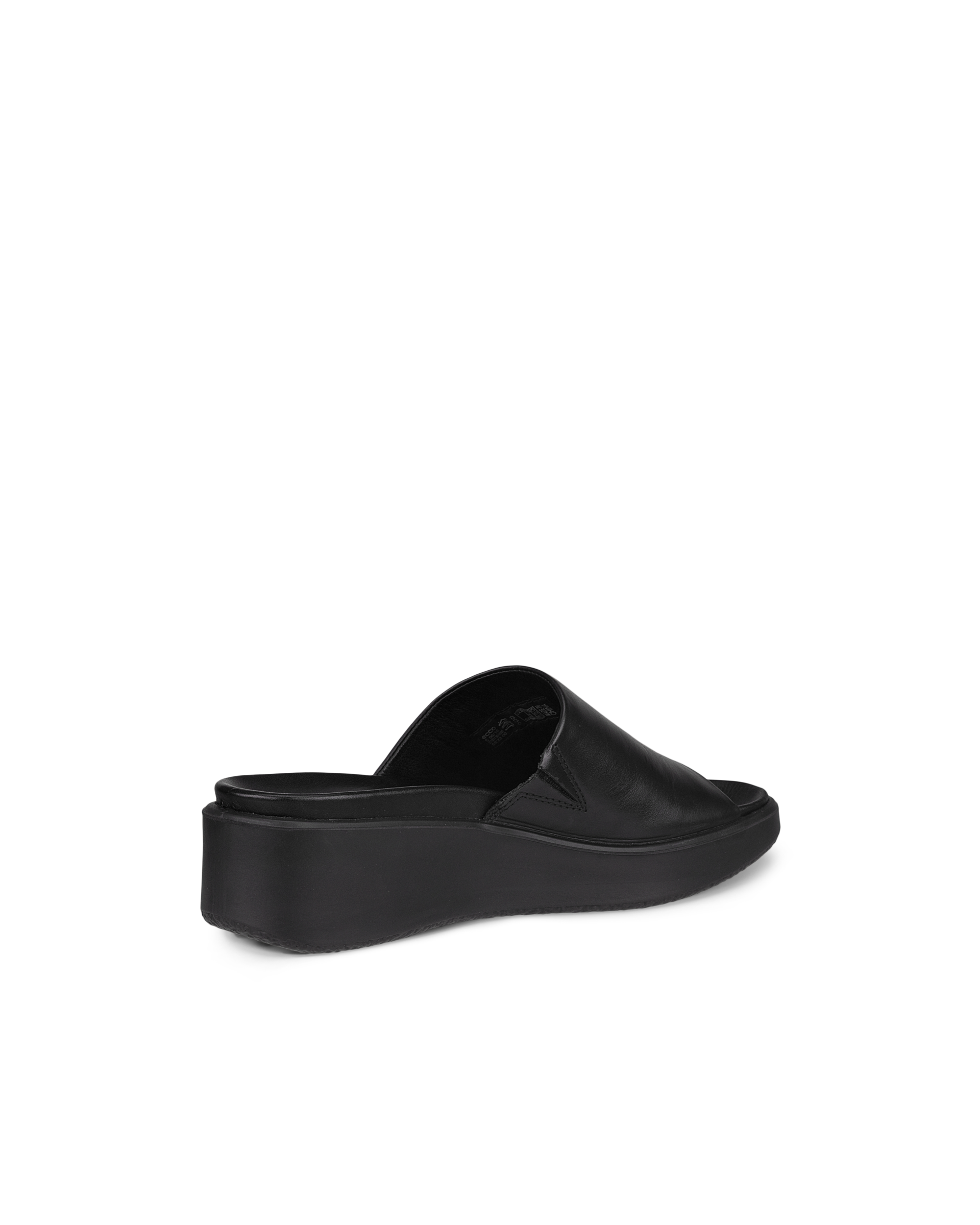 Women's ECCO® Flowt LX Leather Wedge Slide - Black - Back