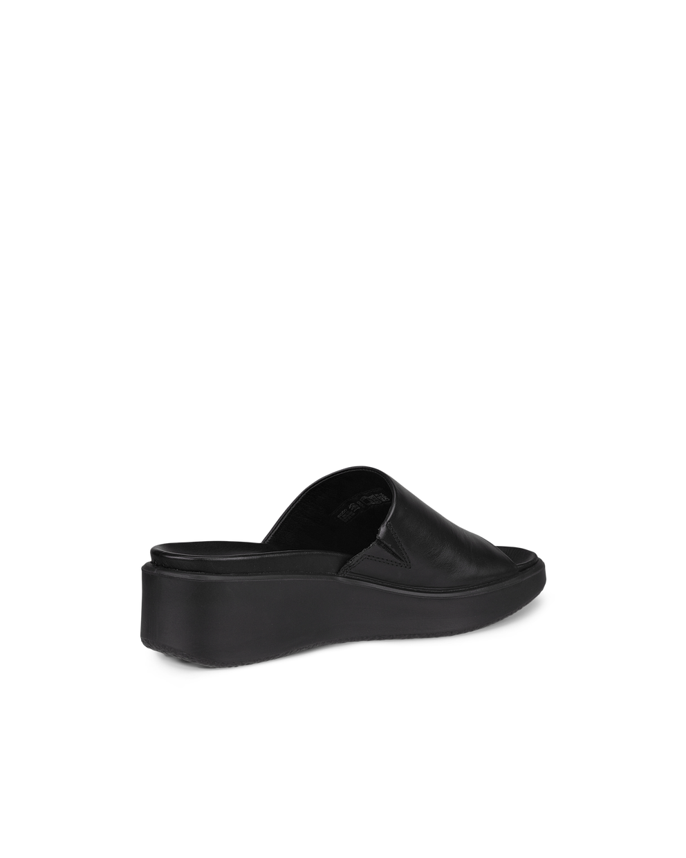 Women's ECCO® Flowt LX Leather Wedge Slide - Black - Back