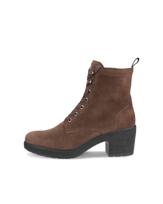 Women's ECCO® Metropole Zurich Suede Mid-Cut Boot - Brown - Outside