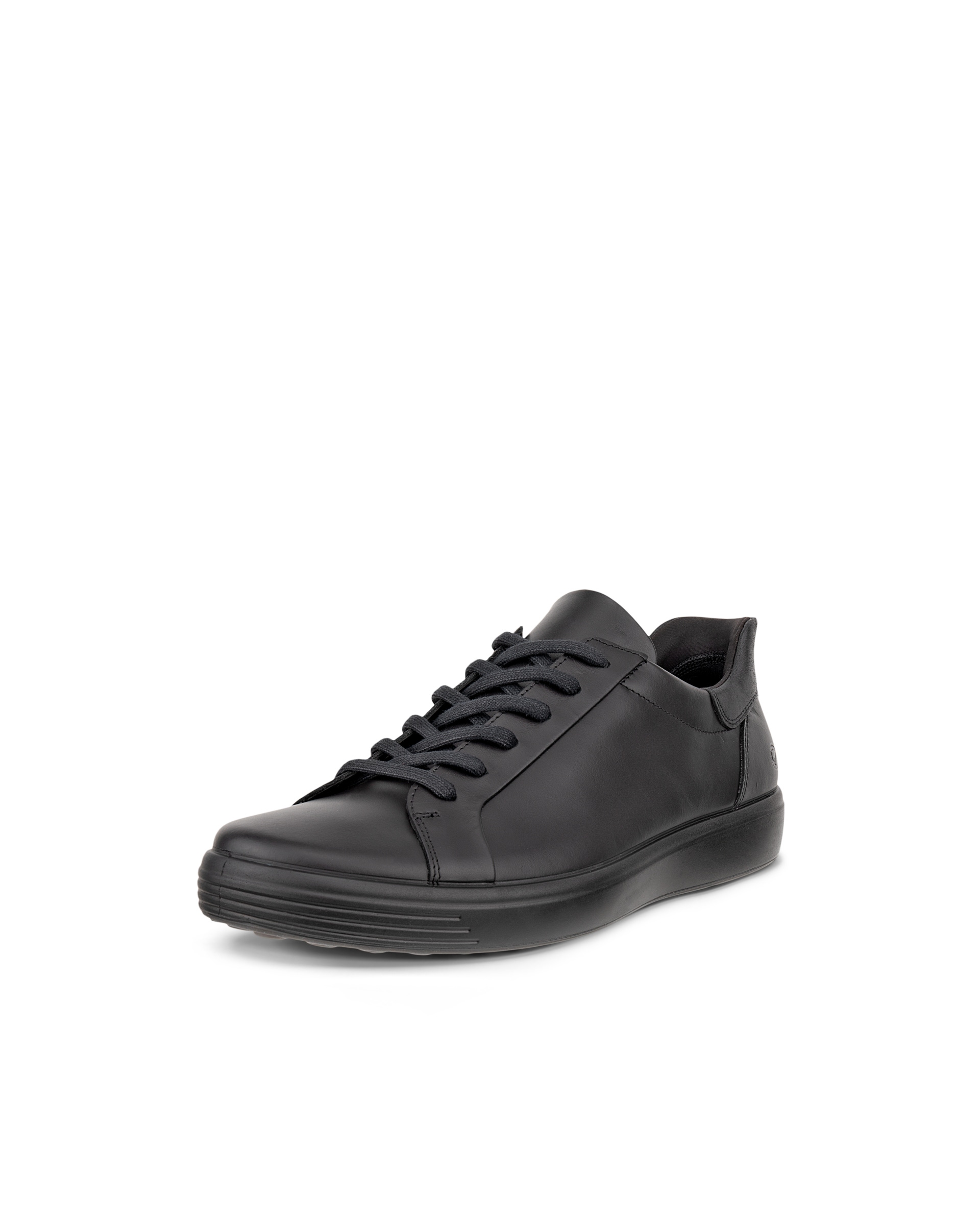 Men's ECCO® Soft 7 Leather Sneaker - Black - Main
