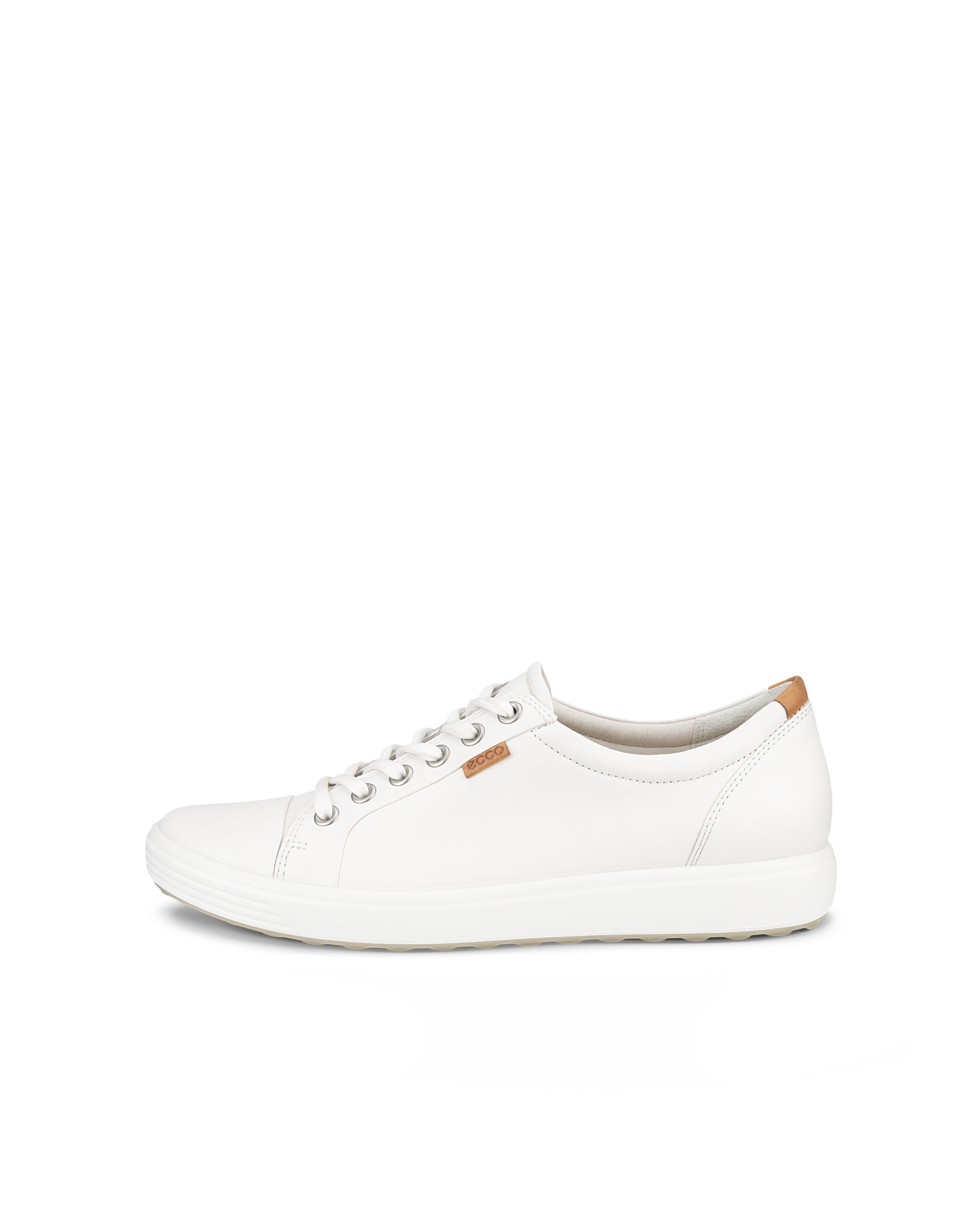 Women's ECCO® Soft 7 Leather Sneaker - White - Outside