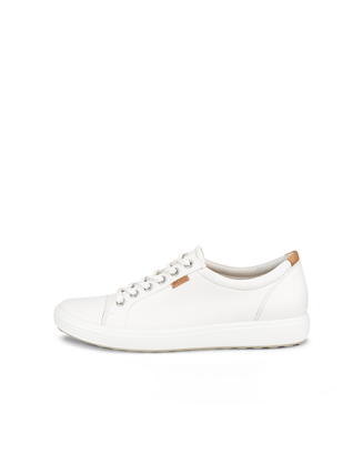 ECCO® Soft 7 baskets en cuir pour femme - Blanc - Outside