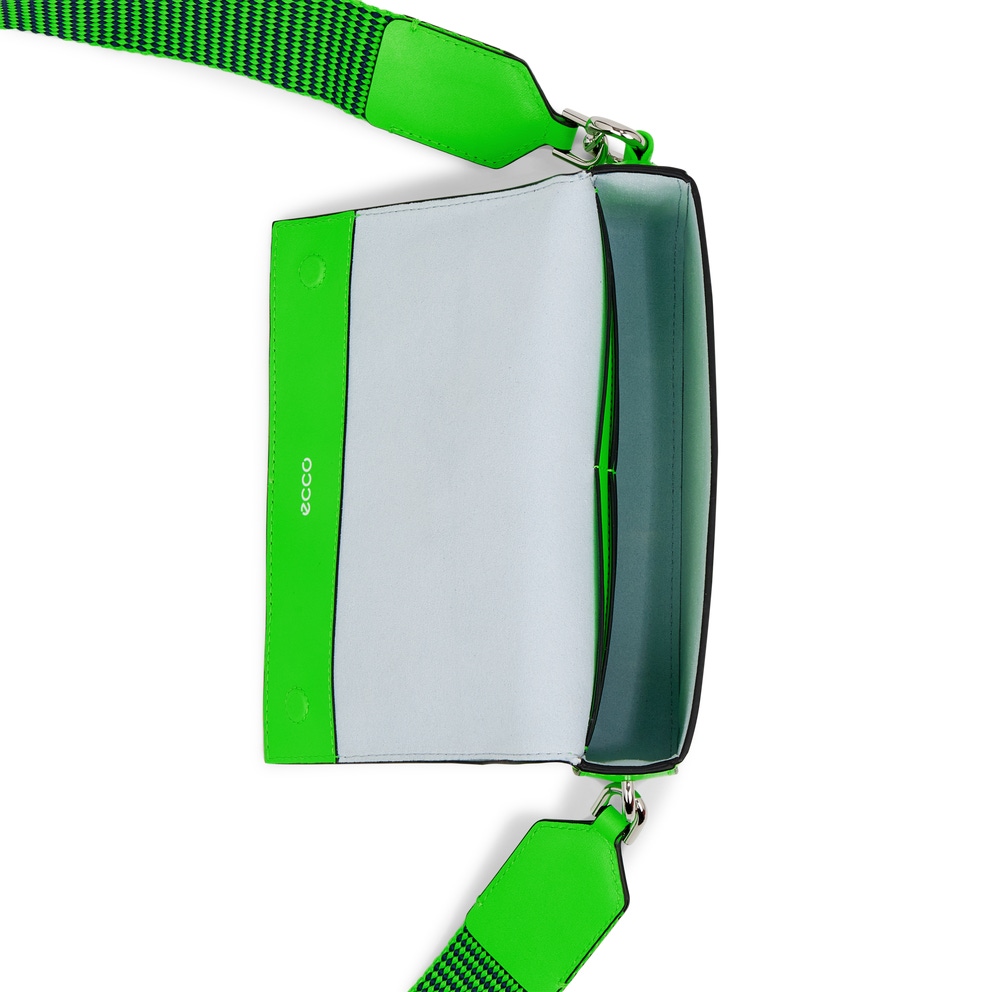 ECCO® E Phone Stack Padded Leather Phone Bag - Green - Birdeye