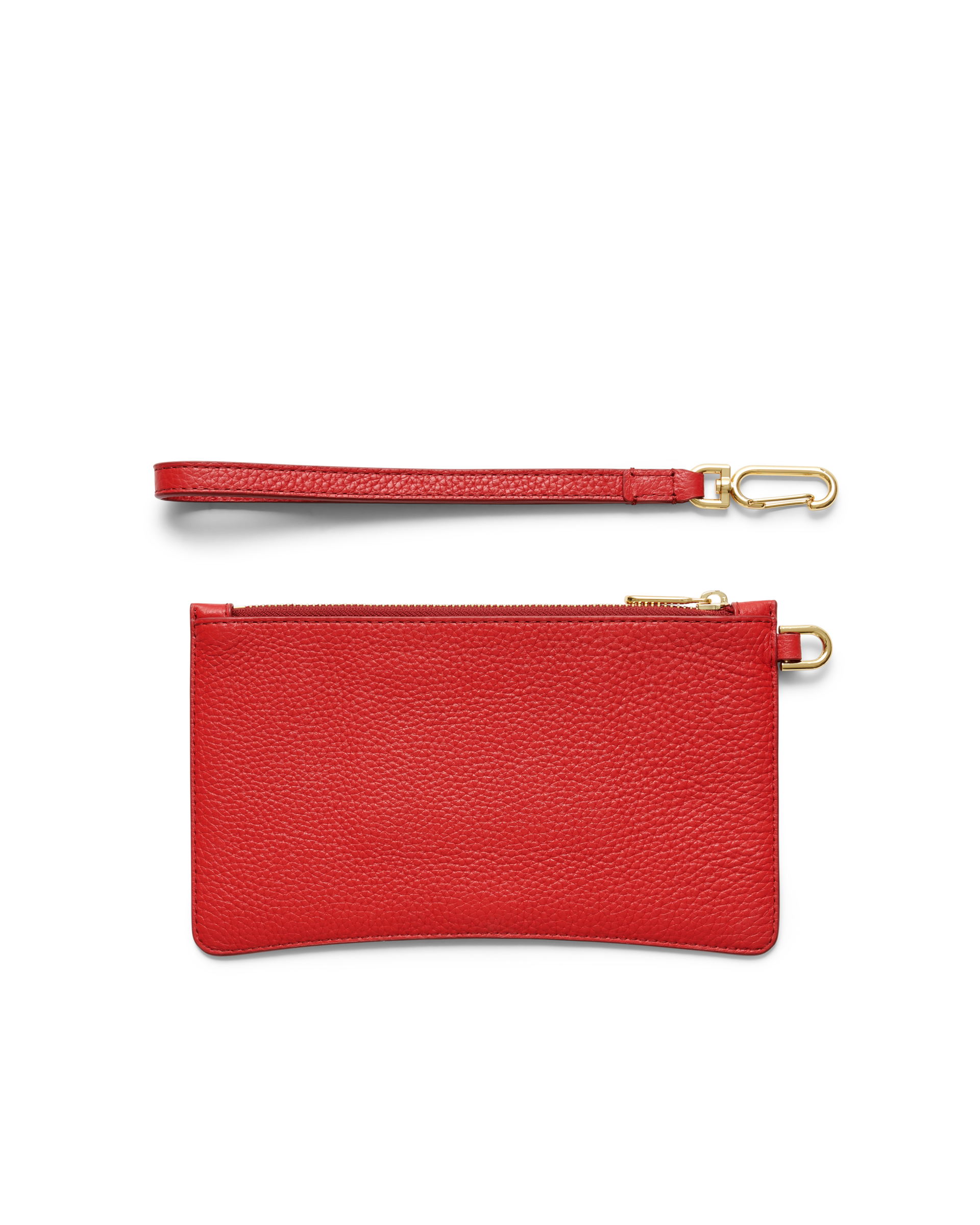 ECCO® Wristlet Pebbled pochette cuir - Rouge - Back